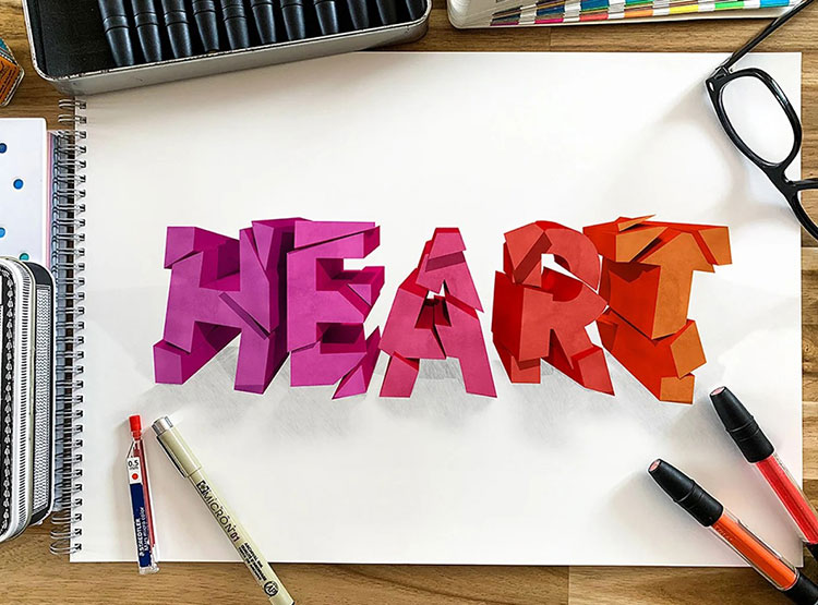 超強(qiáng)的立體感覺(jué)！Lex Wilson創(chuàng)意3D字體設(shè)計(jì)